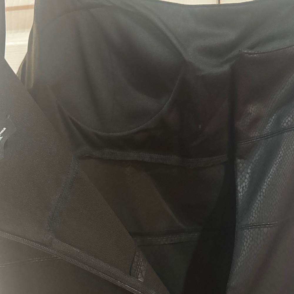 Bebe Faux Leather Black Python Print Stretch Midi… - image 6